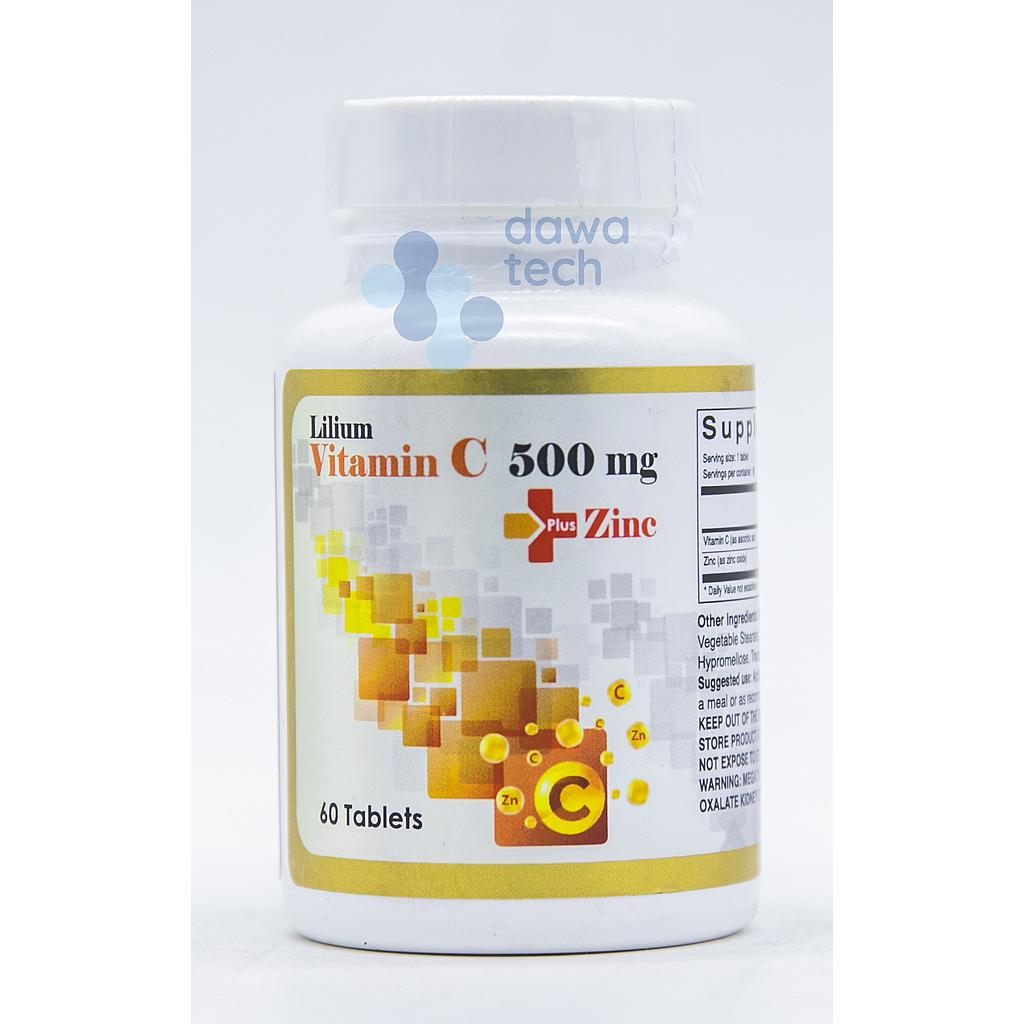 LILIUM VIT C 500MG+ZINC 60TAB